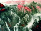2008年与杨良民先生共为胜利油田创作山水画