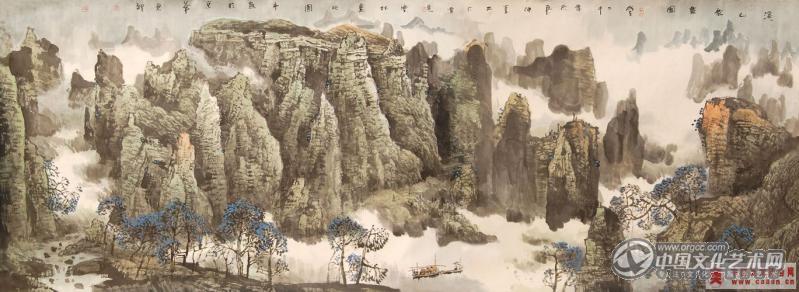 溪山绘画图