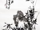 书画家郭朝卿花鸟作品《竹子》