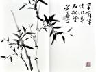 书画家郭朝卿花鸟作品《心中有竿竹做事不糊涂》