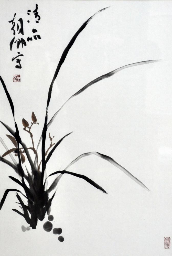 书画家郭朝卿花鸟作品《清品》