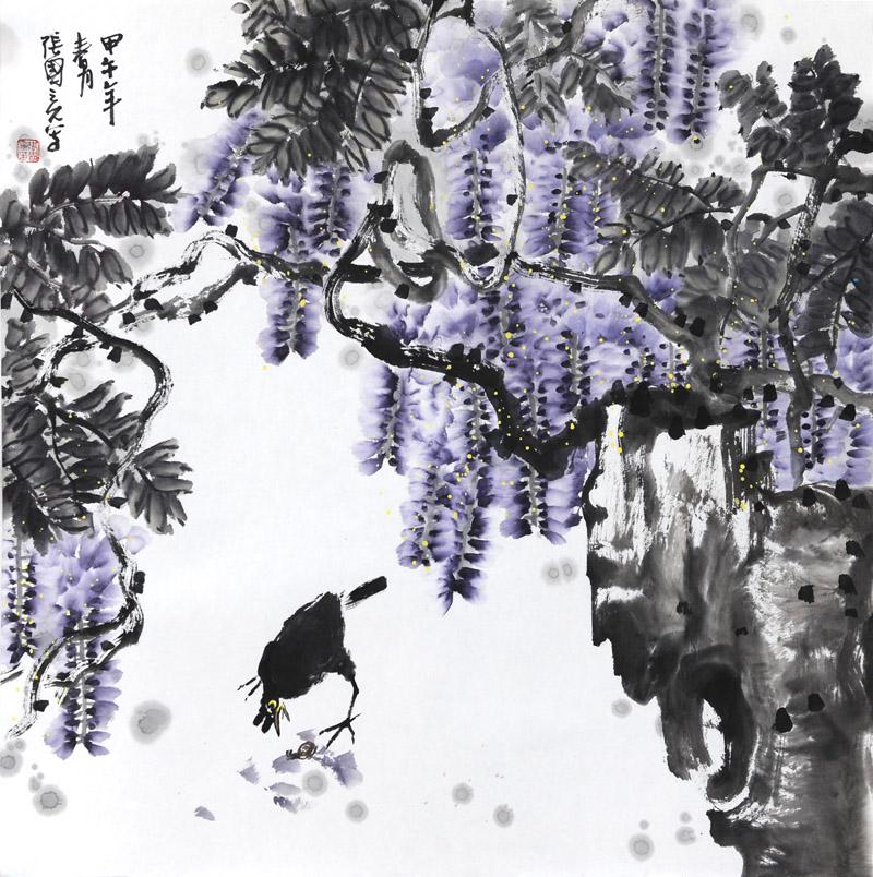 画家张国亮花鸟作品