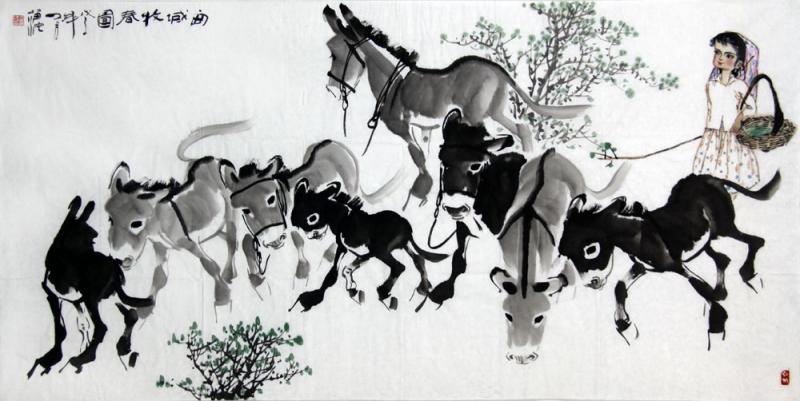 李留海 西域牧春图