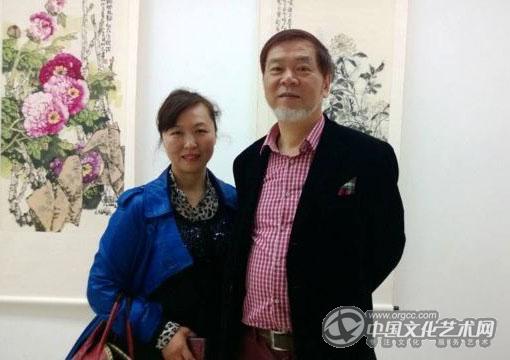 国画家王旗与著名画家何水法合影