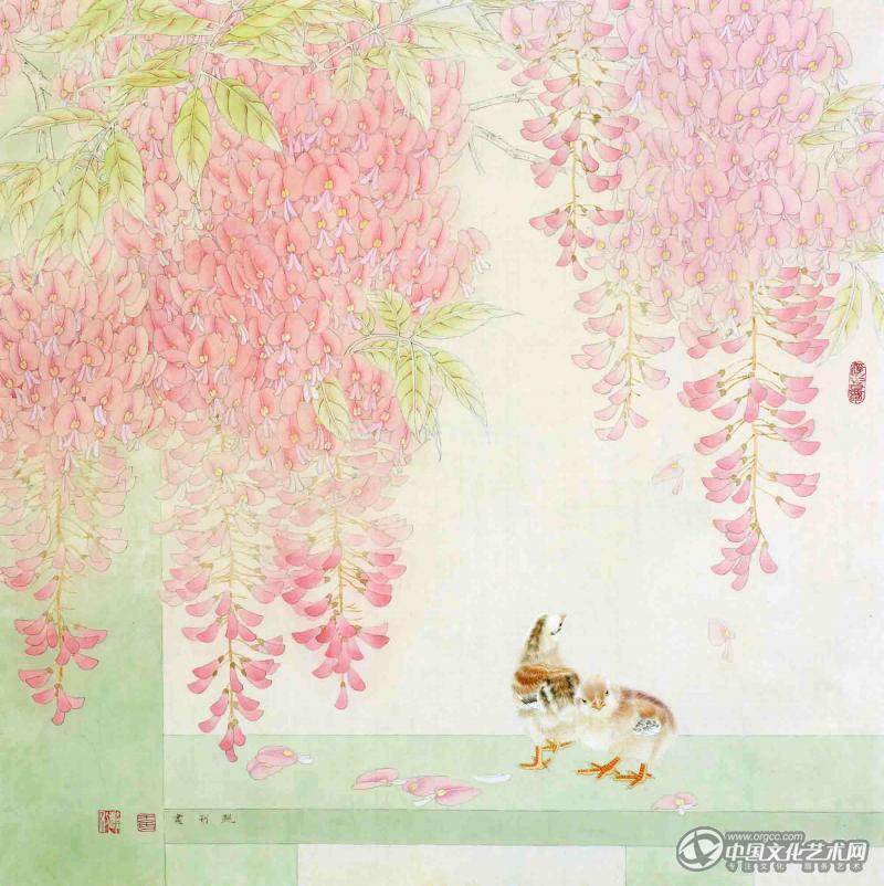 王艳利工笔花鸟作品