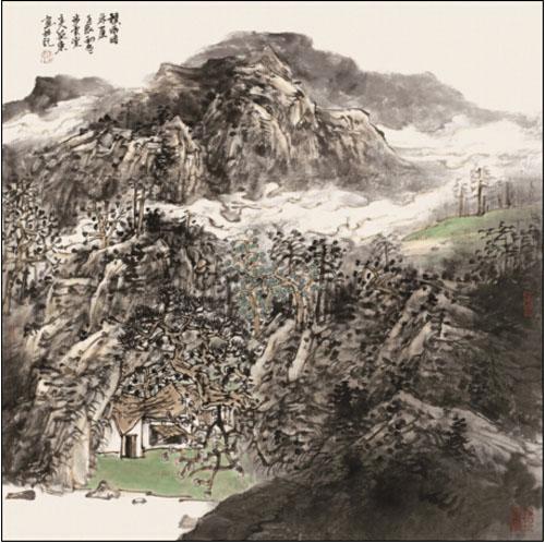 积雨暗林屋68cmx68cm