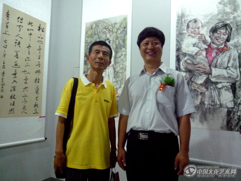 与省文联秘书长、书协副主席张剑峰合影