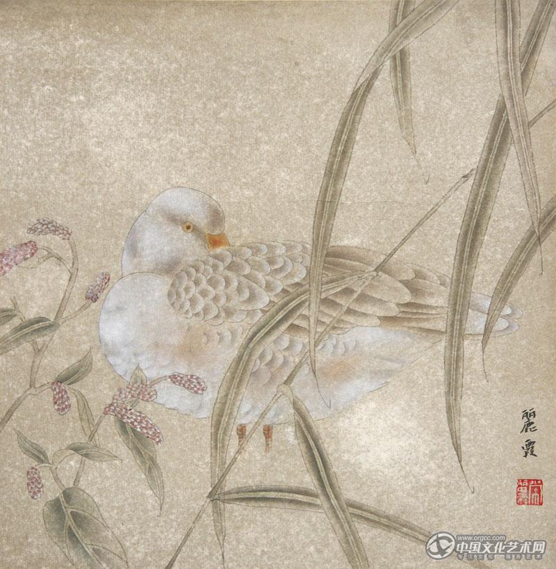 国画家常丽霞工笔花鸟作品