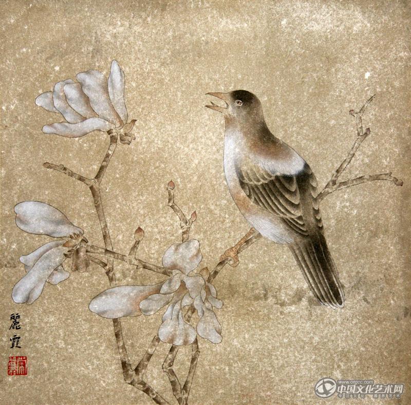 国画家常丽霞工笔花鸟作品