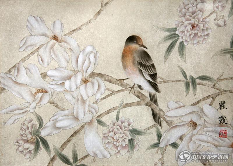 国画家常丽霞工笔花鸟作品