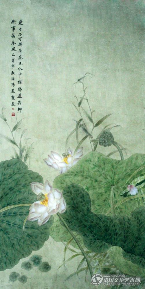 画家常丽霞花鸟作品《莲子不可得》