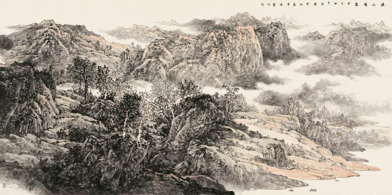 溪山晴岚250cmx120cm 