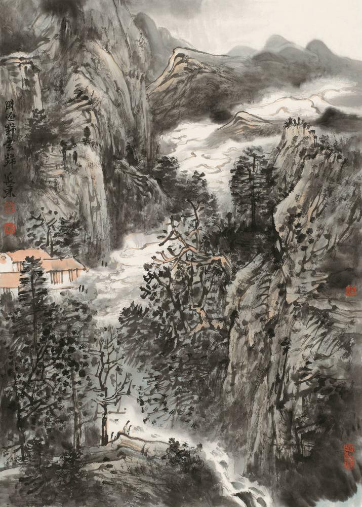 闲逐野云归 51cmX72cm 