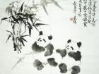 自创熊猫诗意画