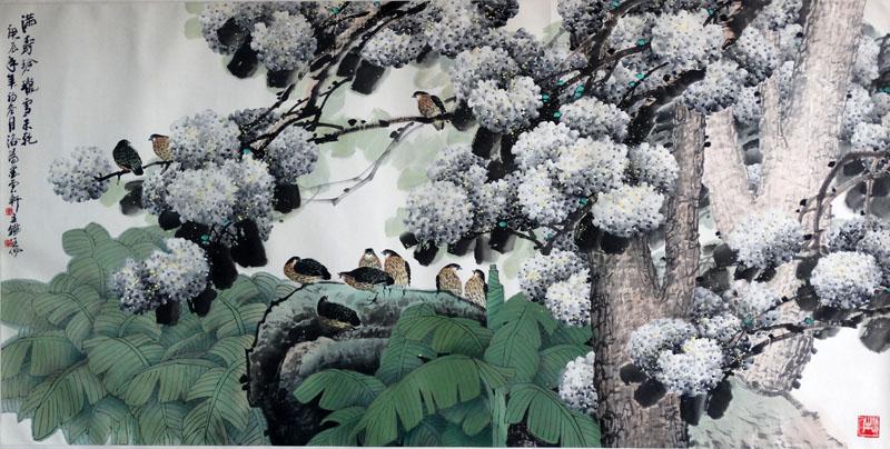 画家索铁生花鸟作品