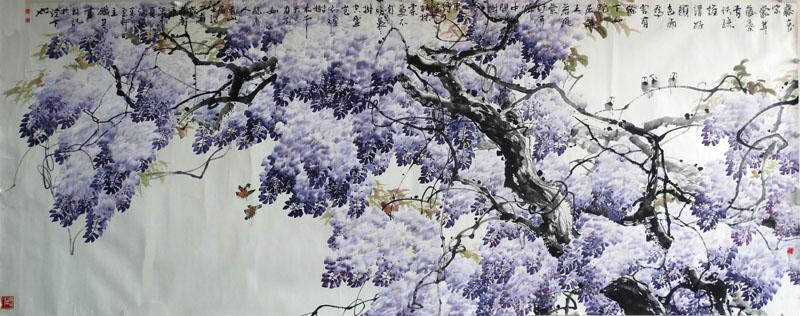 画家索铁生花鸟作品