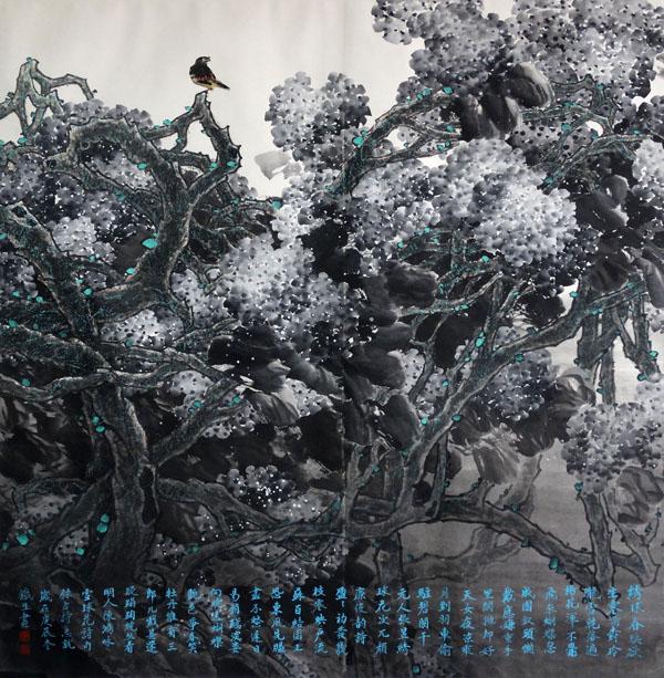 画家索铁生花鸟作品