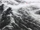 画家李颠焦墨山水作品