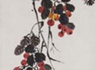 《枇杷白菜》 齐白石 46.5x172cm