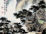 098 张庆华 《雨后空林》 写意山水 尺寸：136X68 参考价：RMB8000 起拍价：RMB——