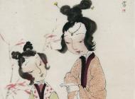 089 叶维莉 《秋园读书图》 人物画 尺寸：136X68 参考价：RMB12000 起拍价：RMB——