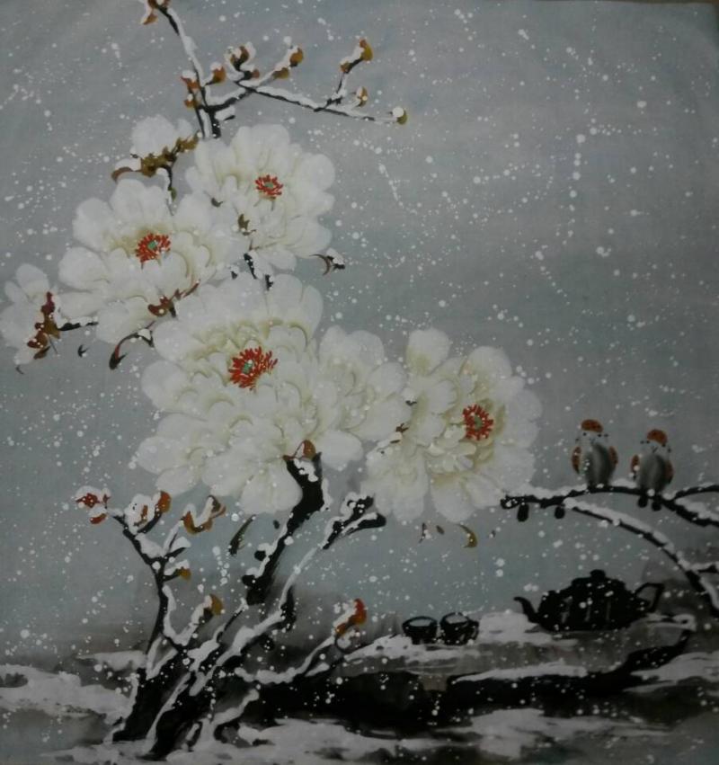 画家郝淑琳花鸟作品