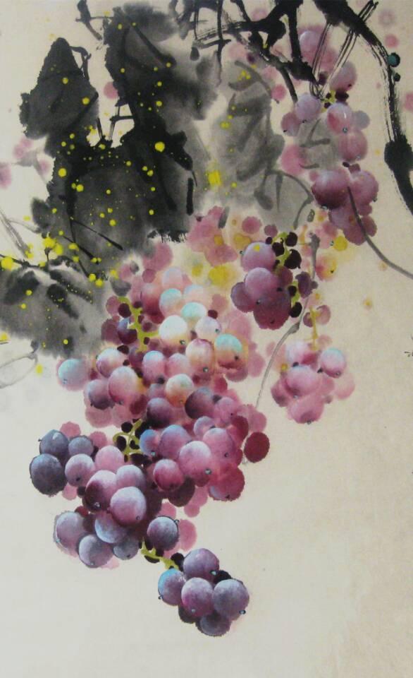 画家郝淑琳花鸟作品