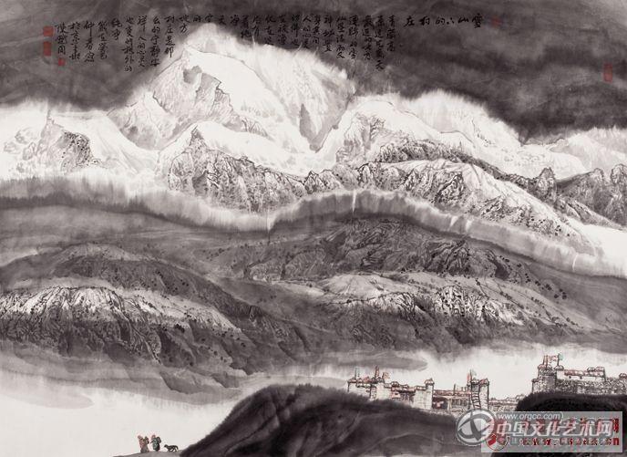 雪山下的村庄