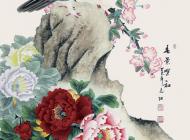 105号 马志红 《春景喧和》 工笔花鸟 尺寸：136X68