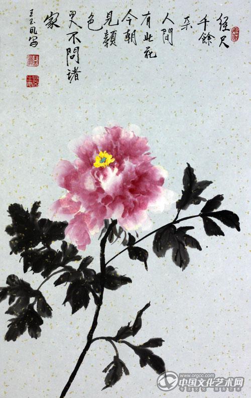 国画家王玉凤牡丹作品