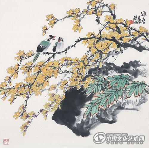 迎春  68x68cm