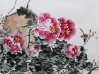 画家常丽霞花鸟作品《谷雨春色》