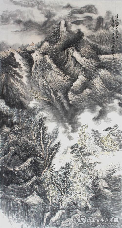 渓山载祥云