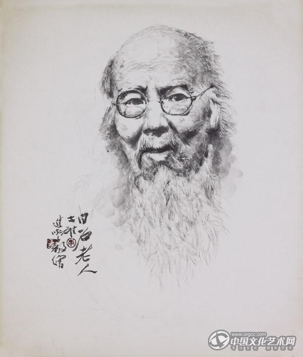 书法家李进学人物作品《白石老人》