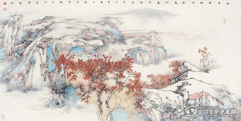 坐看红树不知远，行尽清溪未见人