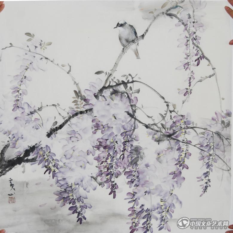 画家黄山花鸟作品