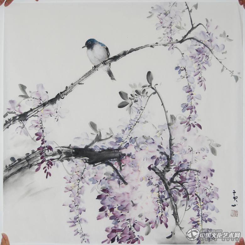 画家黄山花鸟作品