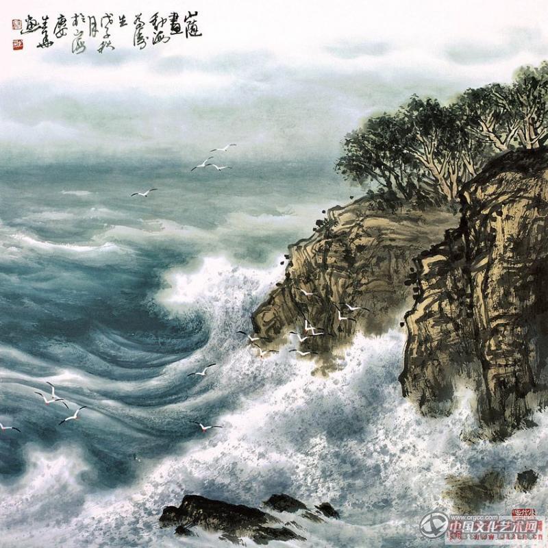 山随画动-海为涛生