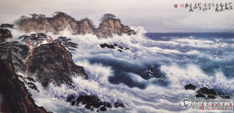 山随画动海为涛生