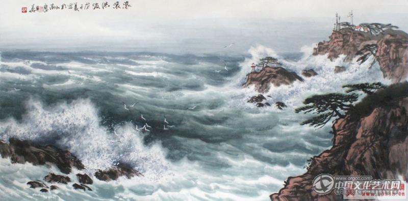 滚滚洪波-2008年纸本设色