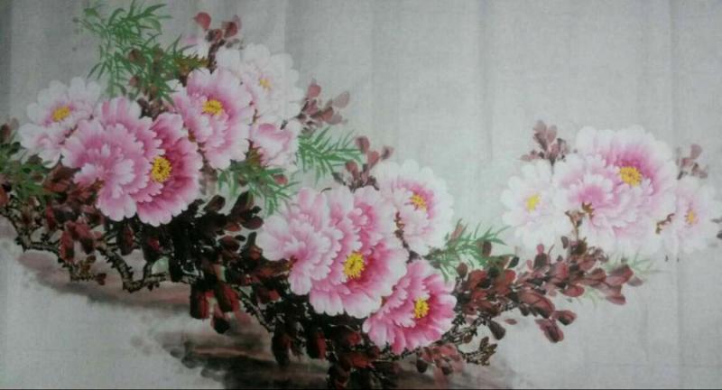 画家郝淑琳花鸟作品