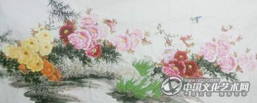 画家郝淑琳花鸟作品