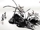 书画家郭朝卿花鸟作品《兰花》