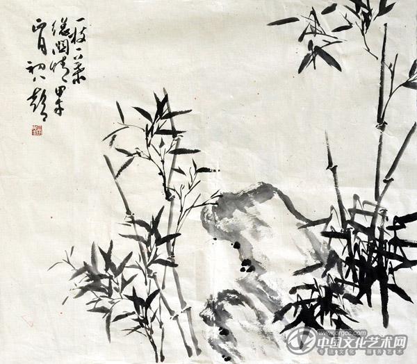 书画家郭朝卿花鸟作品《一枝一叶总关情》