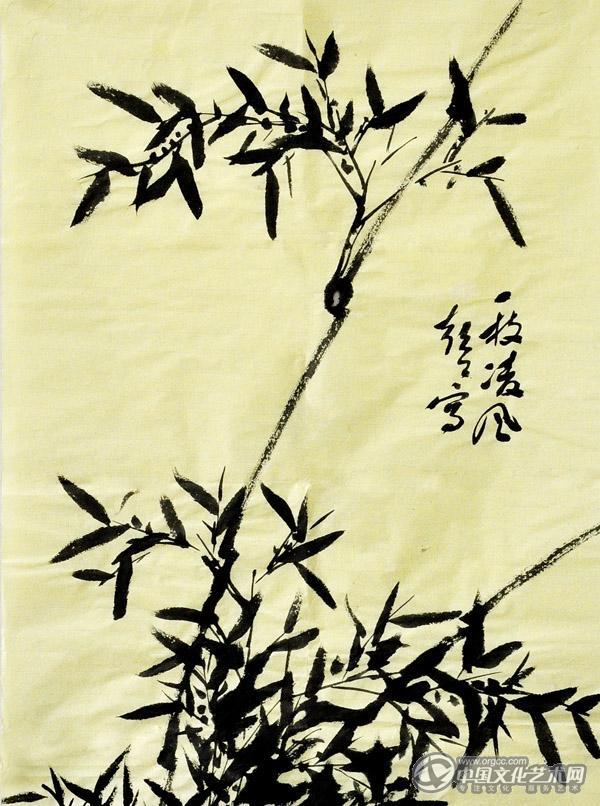书画家郭朝卿花鸟作品《一枝凌风》