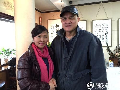 国画家王旗与著名画家史国良先生合影