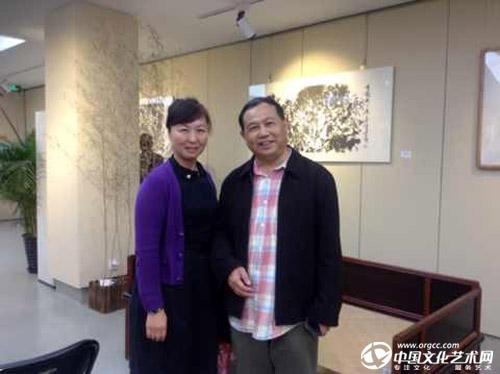 国画家王旗与著名书法家曾翔先生合影