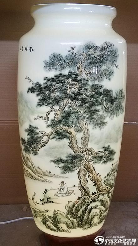釉下山水