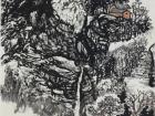 书画家严浩山水作品《太行人家》