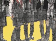 马国强《阳光边寨》179×94cm 2014年